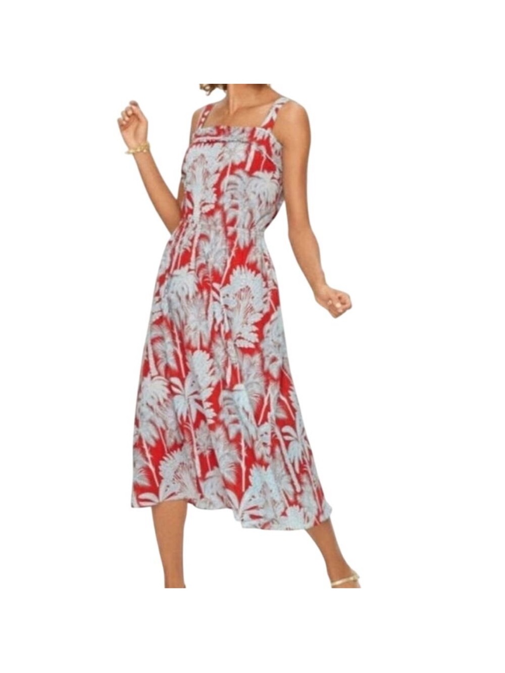 Talbots leaf print dress size 10